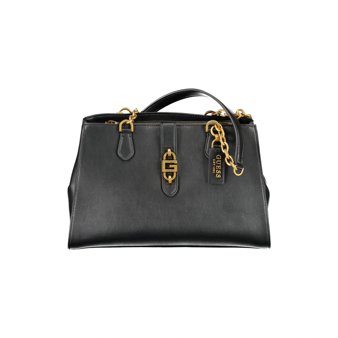 Guess borsa donna a mano nera – dettagli catena e logo oro 1 29708400