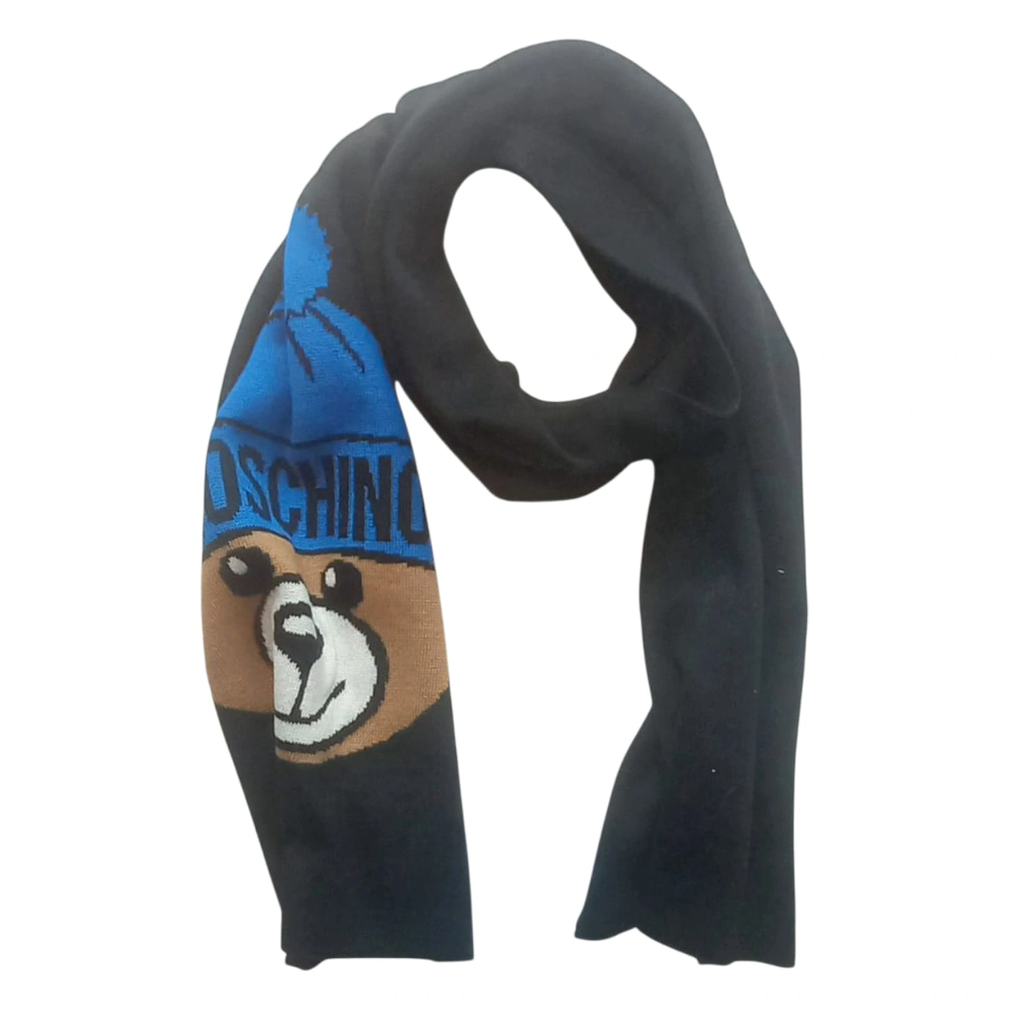 Sciarpa moschino – nera con teddy bear e cappellino blu 2 30376873