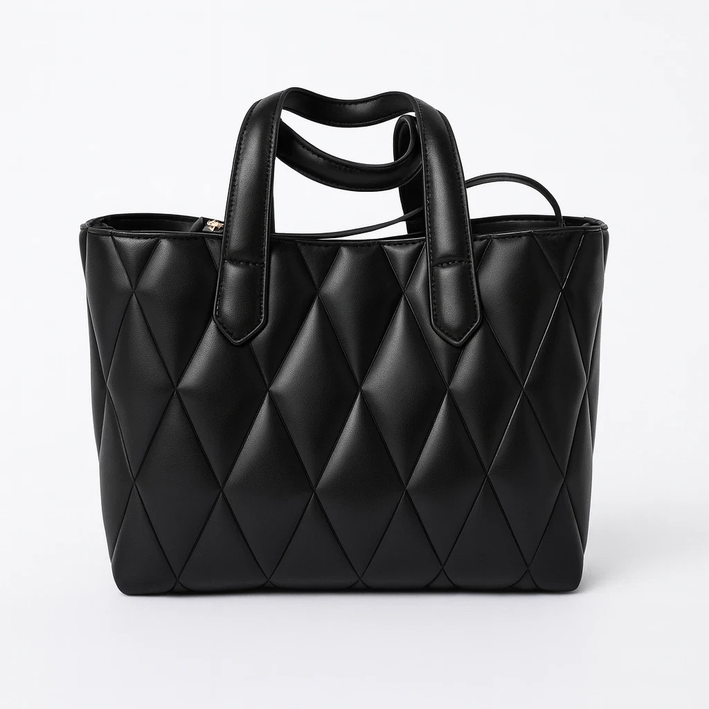 Borsa tote donna twin set nera trapuntata in pelle sintetica – 5 30389888