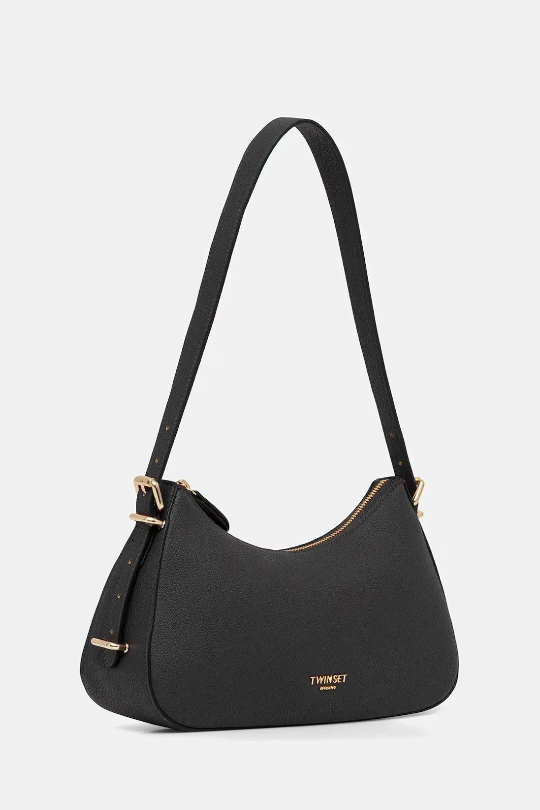 Borsa a spalla twinset nera modello hobo in pelle sintetica – elegante e versati 2 30389897