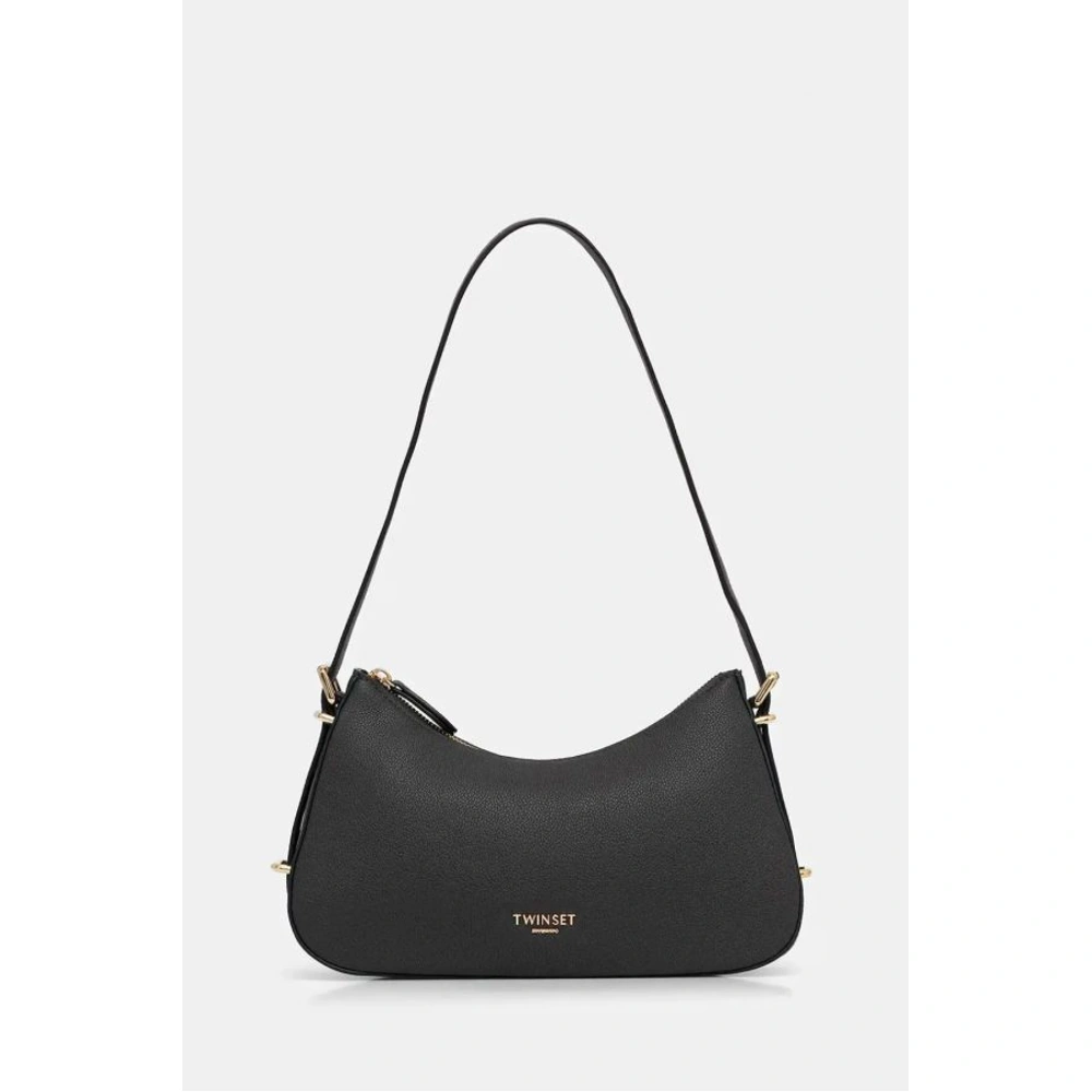 Borsa a spalla twinset nera modello hobo in pelle sintetica – elegante e versati 1 30389900