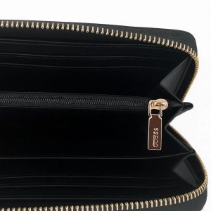 Portafoglio donna guess nero – stile minimal con cuciture a contrasto 5 30394908