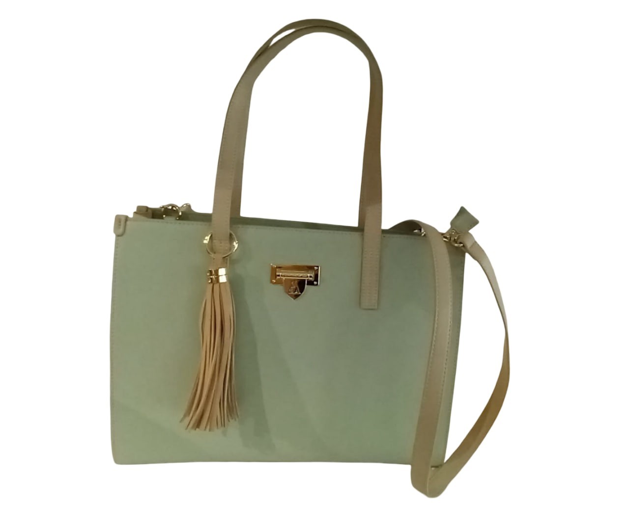 Borsa a spalla verde acqua con nappina atelieur du sac 1 30394949