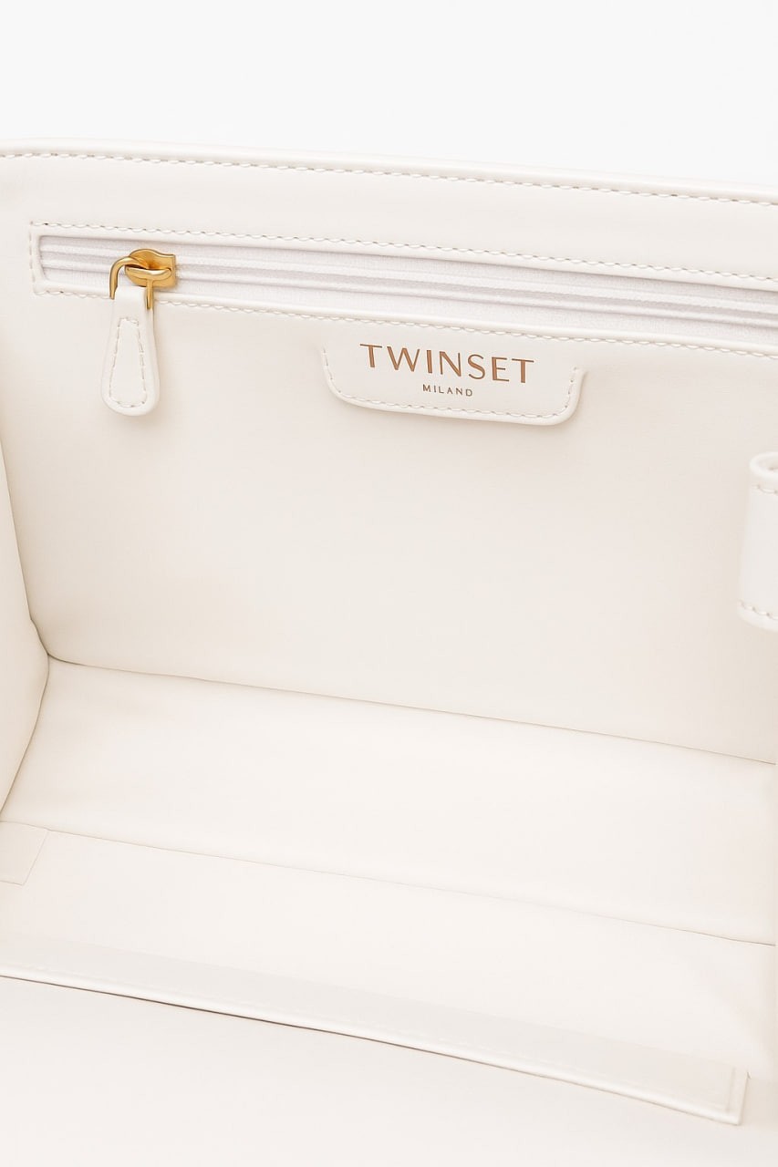 Borsa twinset interni eleganti bianco neve 5 30395201