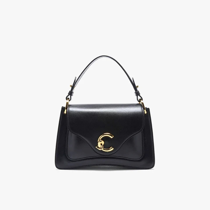 Coccinelle borsa donna a mano e tracolla – pelle nera – modello elegante con log 1 30491939
