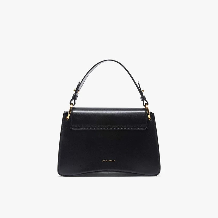 Coccinelle borsa donna a mano e tracolla – pelle nera – modello elegante con log 2 30491940