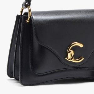 Coccinelle borsa donna a mano e tracolla – pelle nera – modello elegante con log 7 30491941