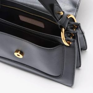Coccinelle borsa donna a mano e tracolla – pelle nera – modello elegante con log 8 30491942