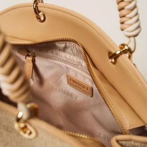 Alternative view of Borsa bauletto effetto rafia elegante e resistente per ogni occasione