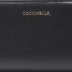 Alternative view of COCCINELLE Metallic Soft Portafoglio Doppio con Zip in Noir - Portafoglio Donna Elegante