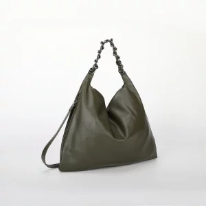 Borsa a spalla grande verde con catena – elegante e capiente 10 M8 H201300 475 03
